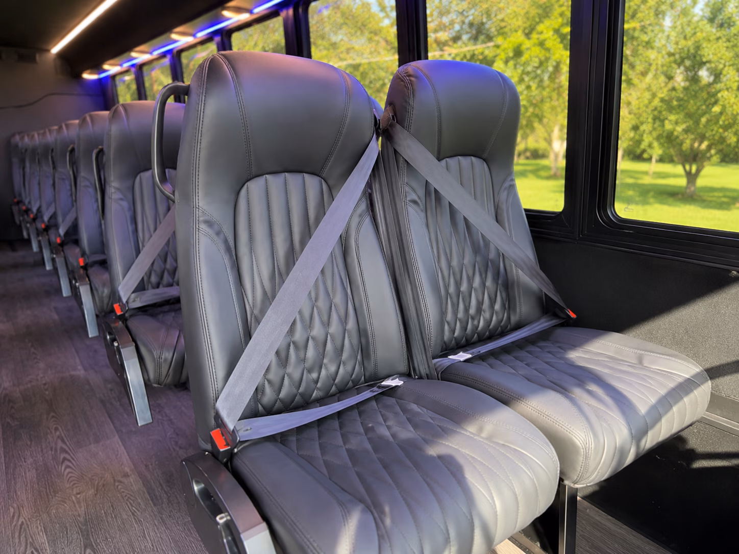taunton 15 passenger minibus interior