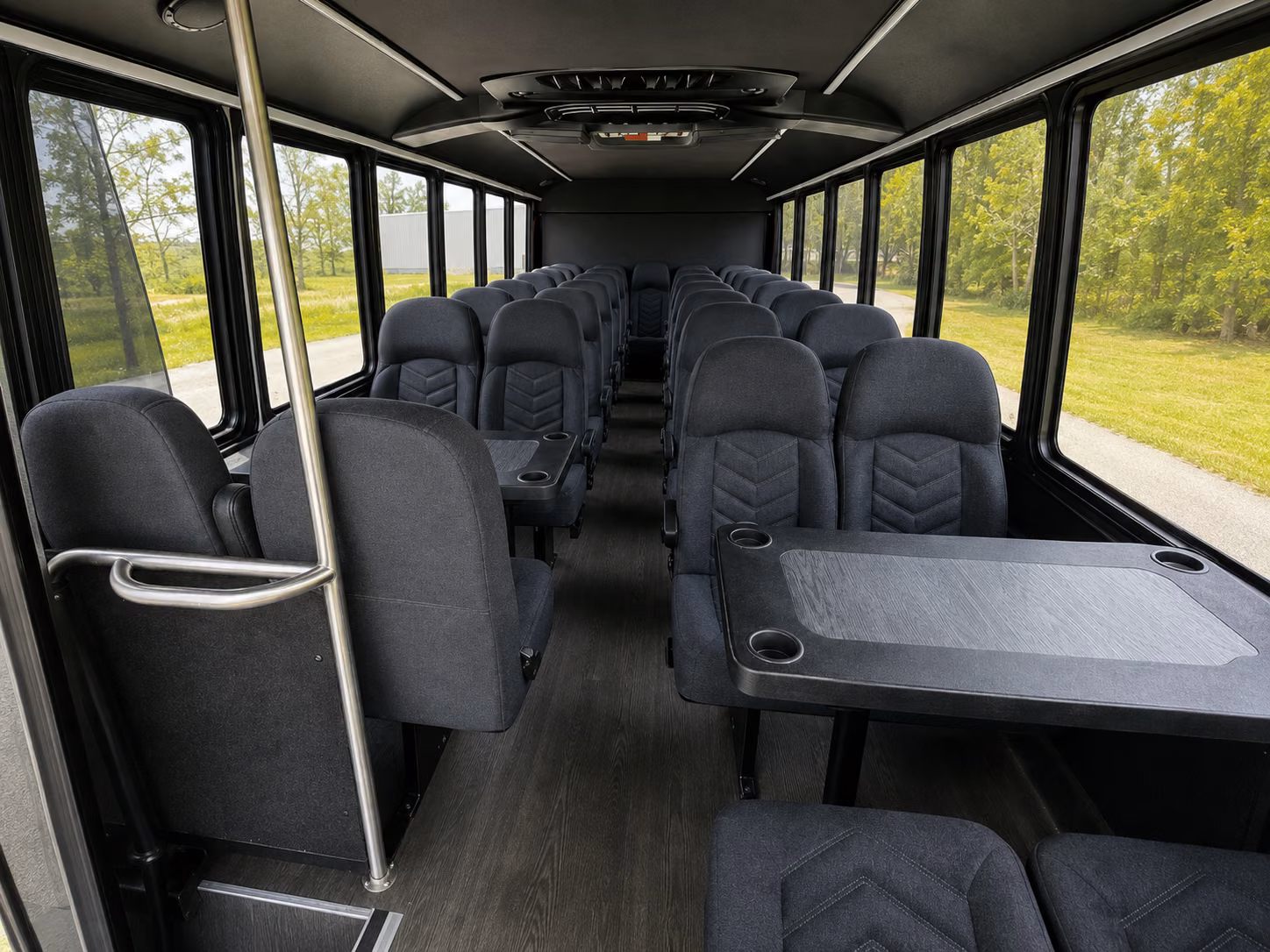 taunton 18 passenger minibus inside