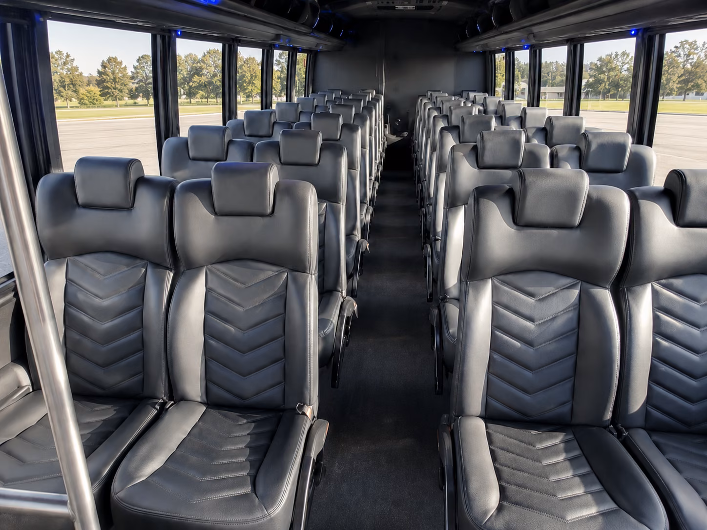 taunton 20 passenger minibus inside