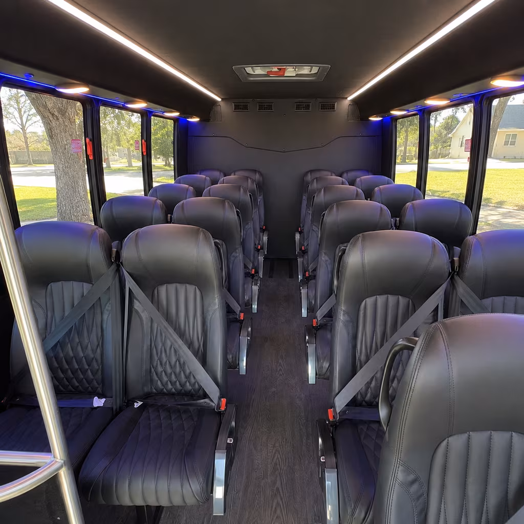 taunton 25 passenger minibus inside