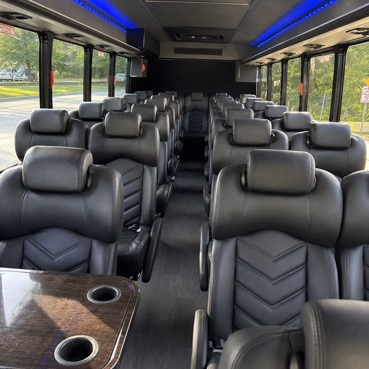 taunton 25 passenger minibus interior