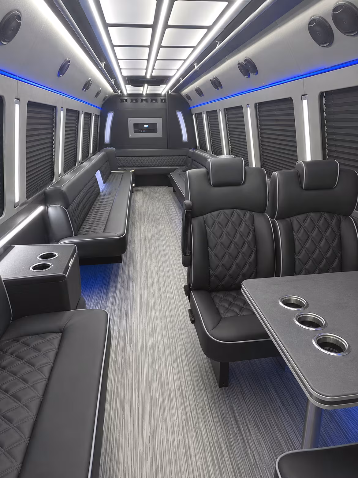 taunton 25 passenger party bus inside