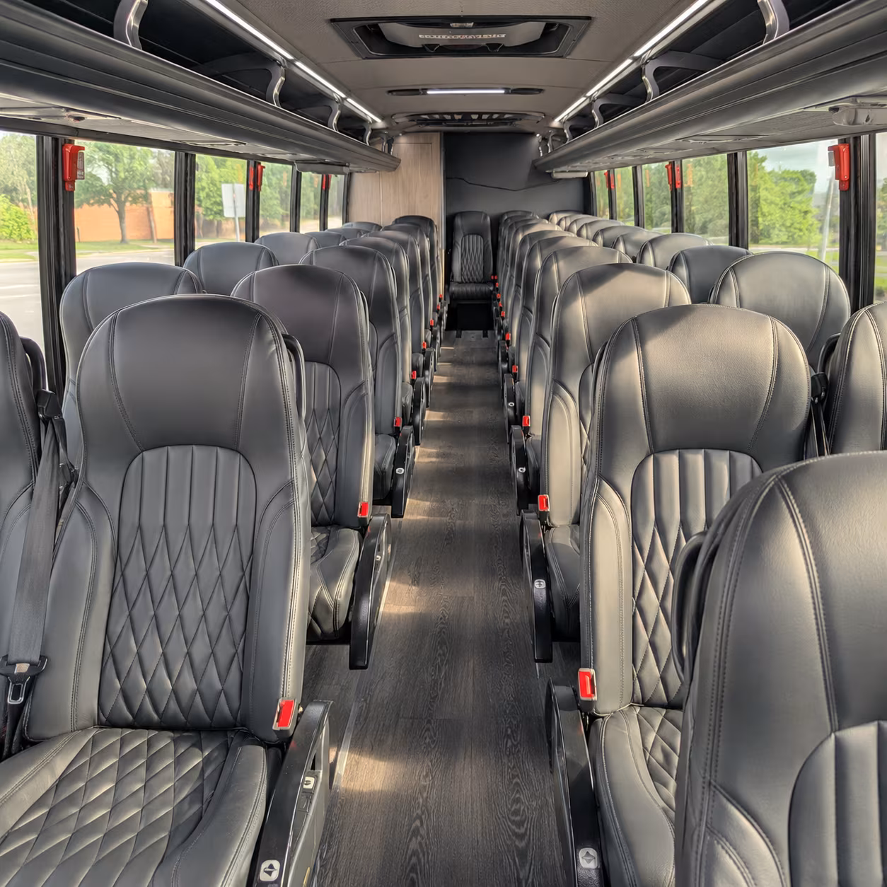taunton 28 passenger minibus interior