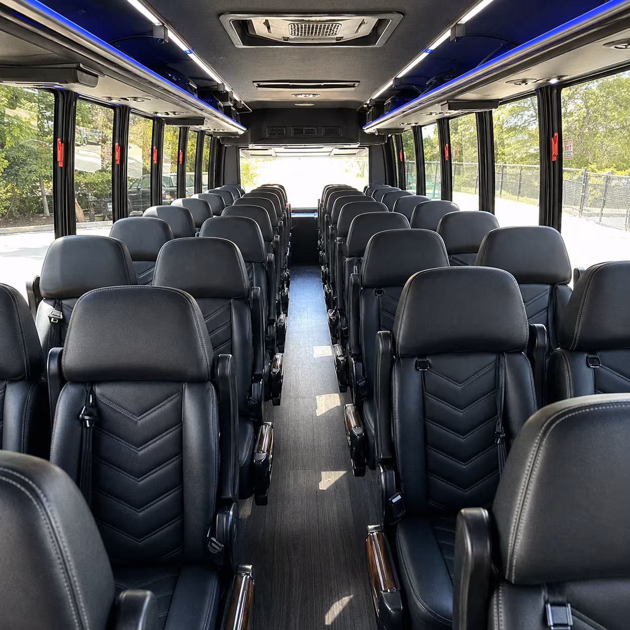 taunton 35 passenger minibus interior