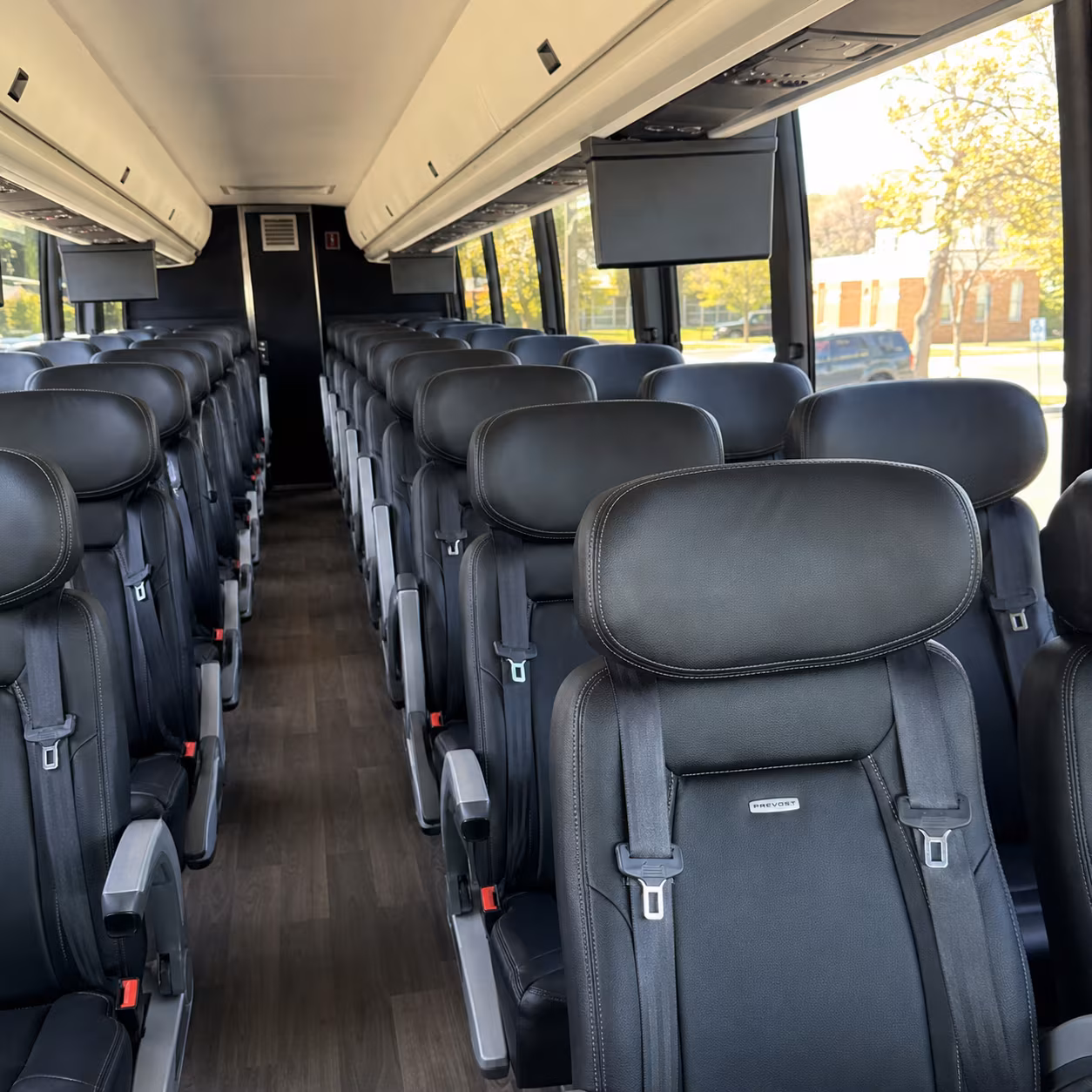 taunton 56 passenger charter bus inside