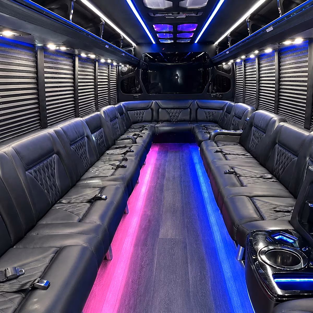 taunton party bus interior