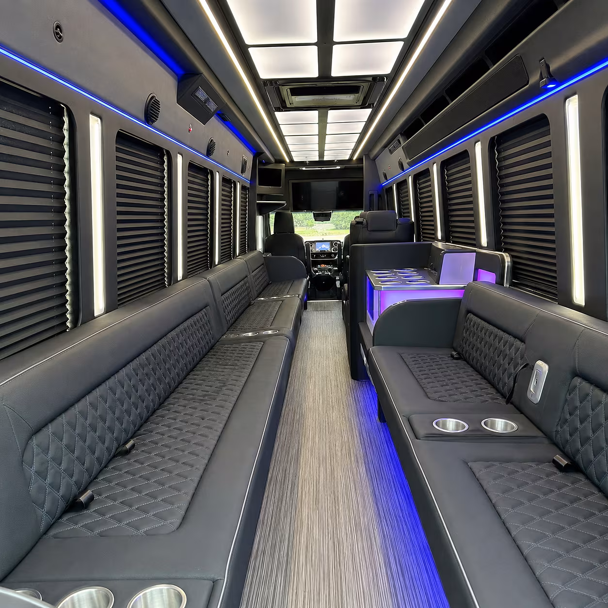 taunton party bus rental interior